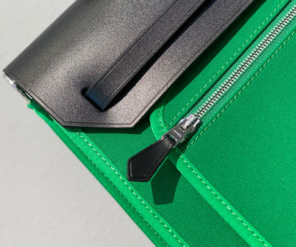 Herbag 31 Toile Lona Verde Piel de Vaca Negra