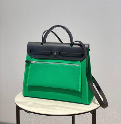 Herbag 31 Toile Lona Verde Piel de Vaca Negra