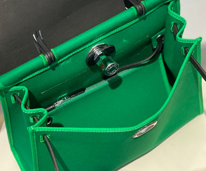 Herbag 31 Toile Lona Verde Piel de Vaca Negra