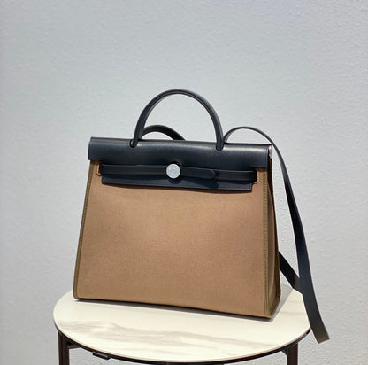 Herbag 31 Toile Lona Marrón Piel de Vaca Negra