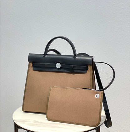 Herbag 31 Toile Lona Marrón Piel de Vaca Negra