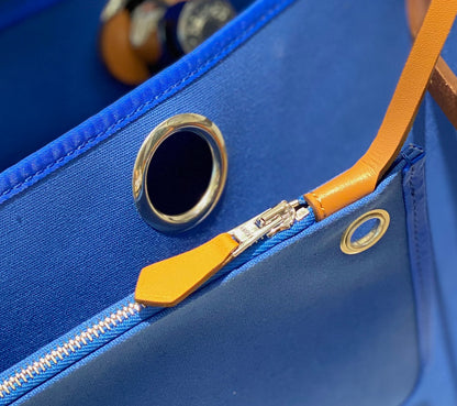 Herbag 31 Toile Lona Azul Piel de Vaca Dorada