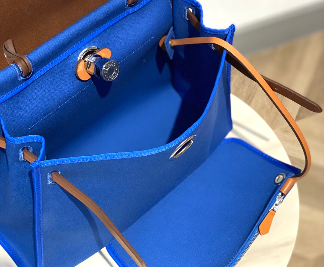 Herbag 31 Toile Lona Azul Piel de Vaca Dorada