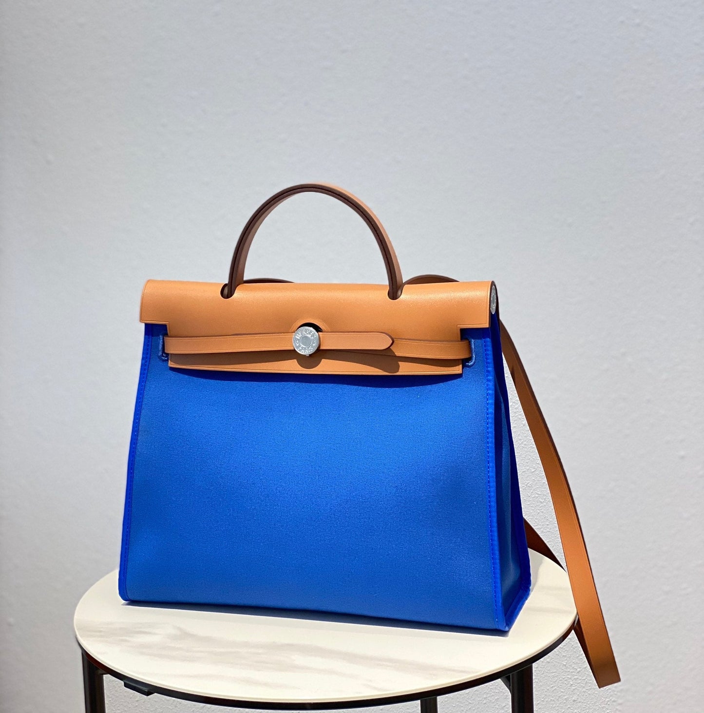 Herbag 31 Toile Lona Azul Piel de Vaca Dorada