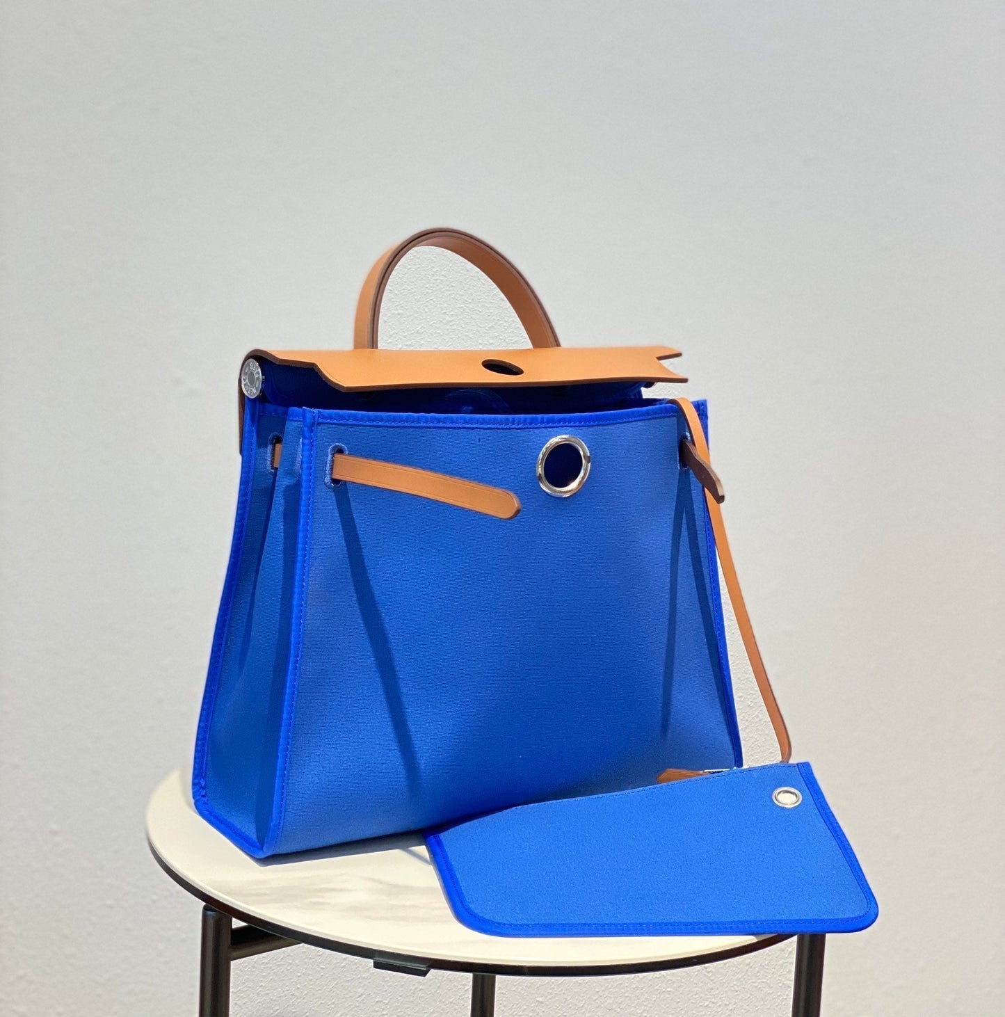 Herbag 31 Toile Lona Azul Piel de Vaca Dorada