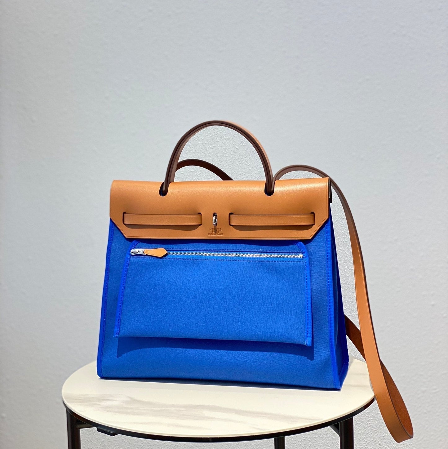 Herbag 31 Toile Lona Azul Piel de Vaca Dorada