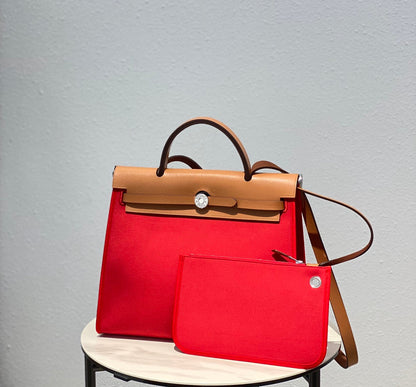 Herbag 31 Toile Lona Roja Piel de Vaca Dorada