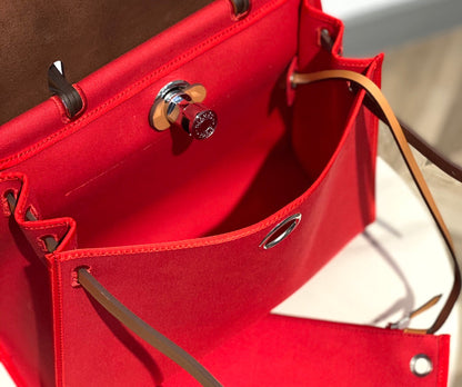 Herbag 31 Toile Lona Roja Piel de Vaca Dorada