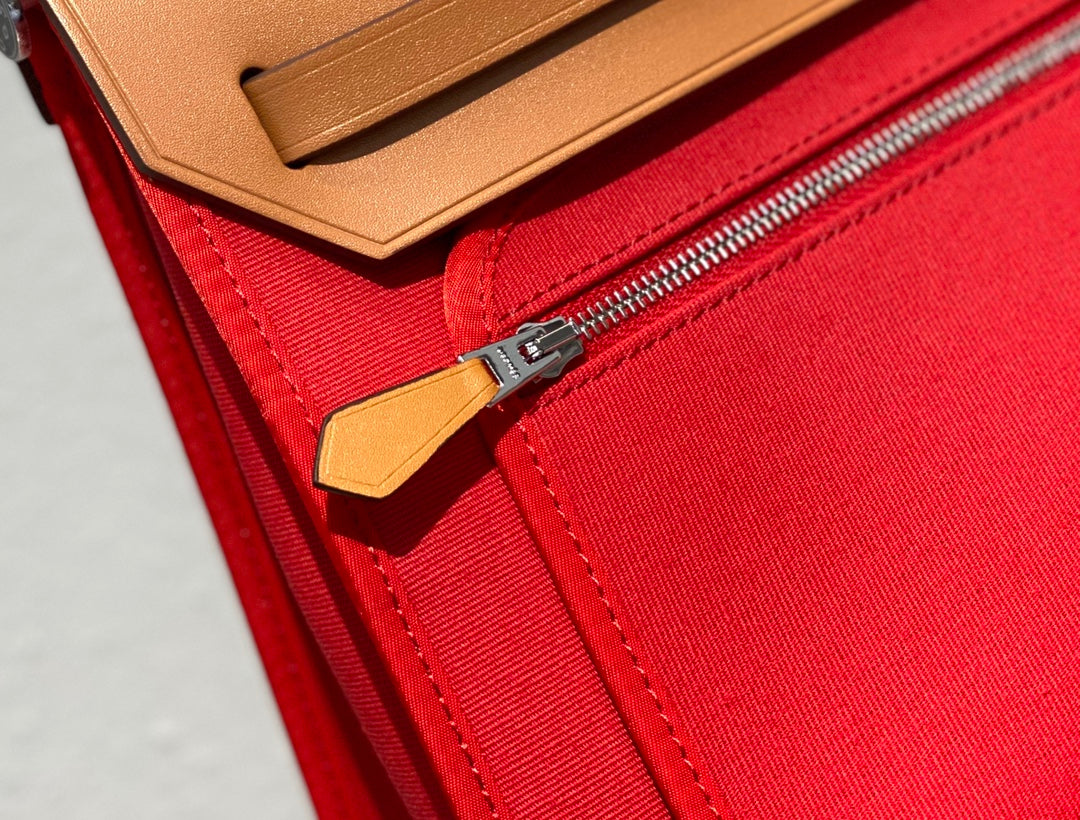 Herbag 31 Toile Lona Roja Piel de Vaca Dorada