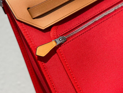 Herbag 31 Toile Lona Roja Piel de Vaca Dorada