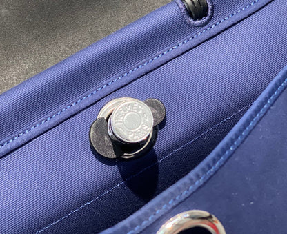 Herbag 31 Toile Lona Azul Piel de Vaca Negra