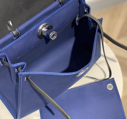 Herbag 31 Toile Lona Azul Piel de Vaca Negra