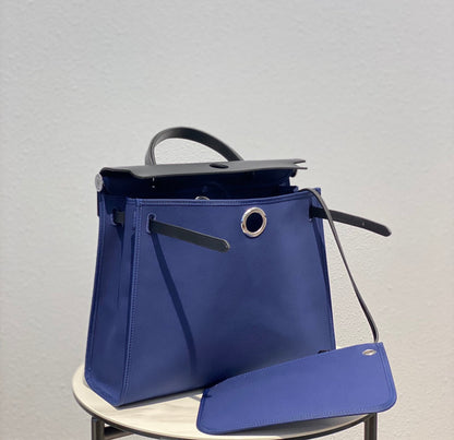 Herbag 31 Toile Lona Azul Piel de Vaca Negra