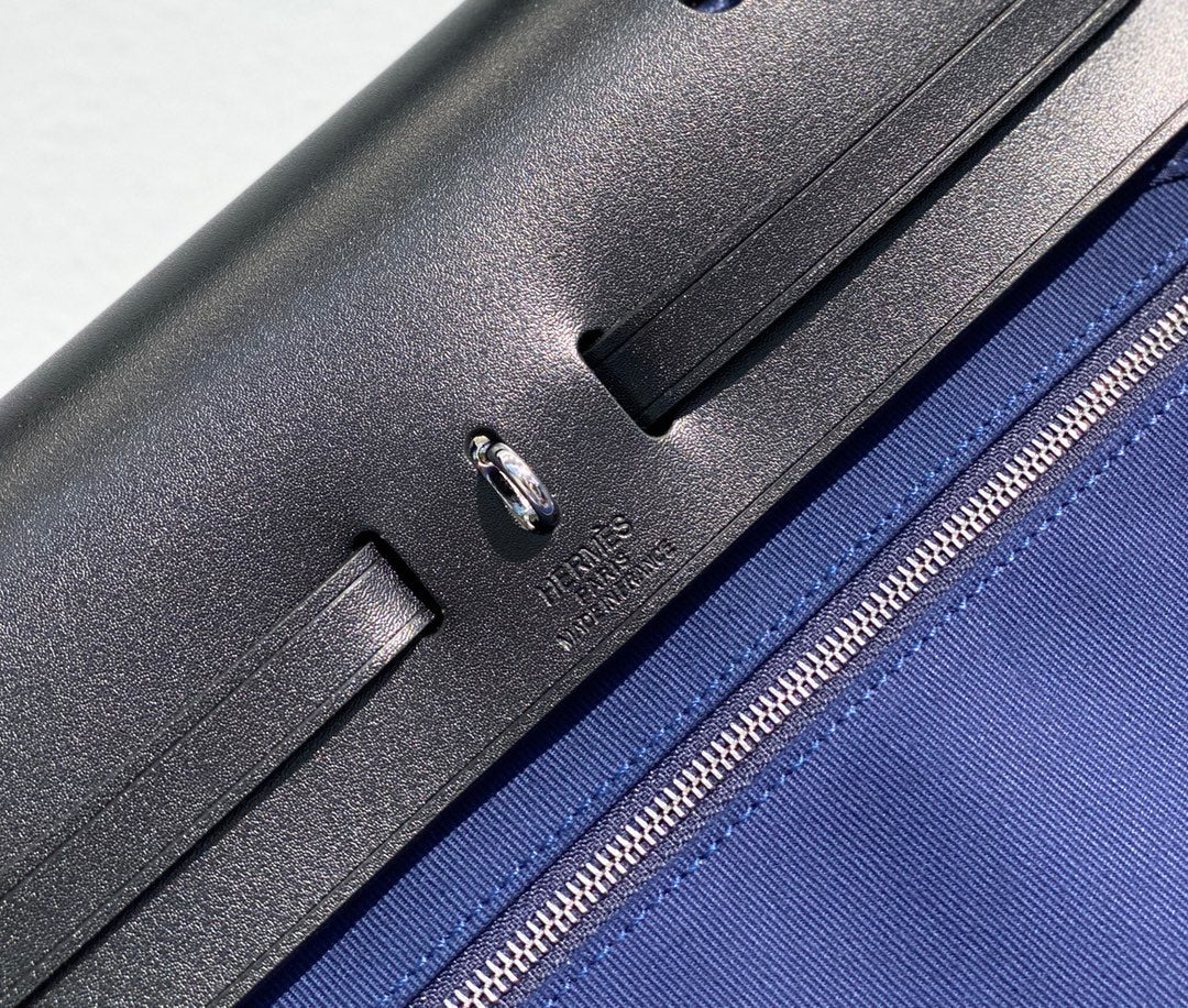 Herbag 31 Toile Lona Azul Piel de Vaca Negra