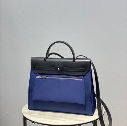 Herbag 31 Toile Lona Azul Piel de Vaca Negra