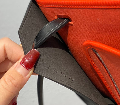 Herbag 31 Toile Lona Roja Naranja Piel de Vaca Negra