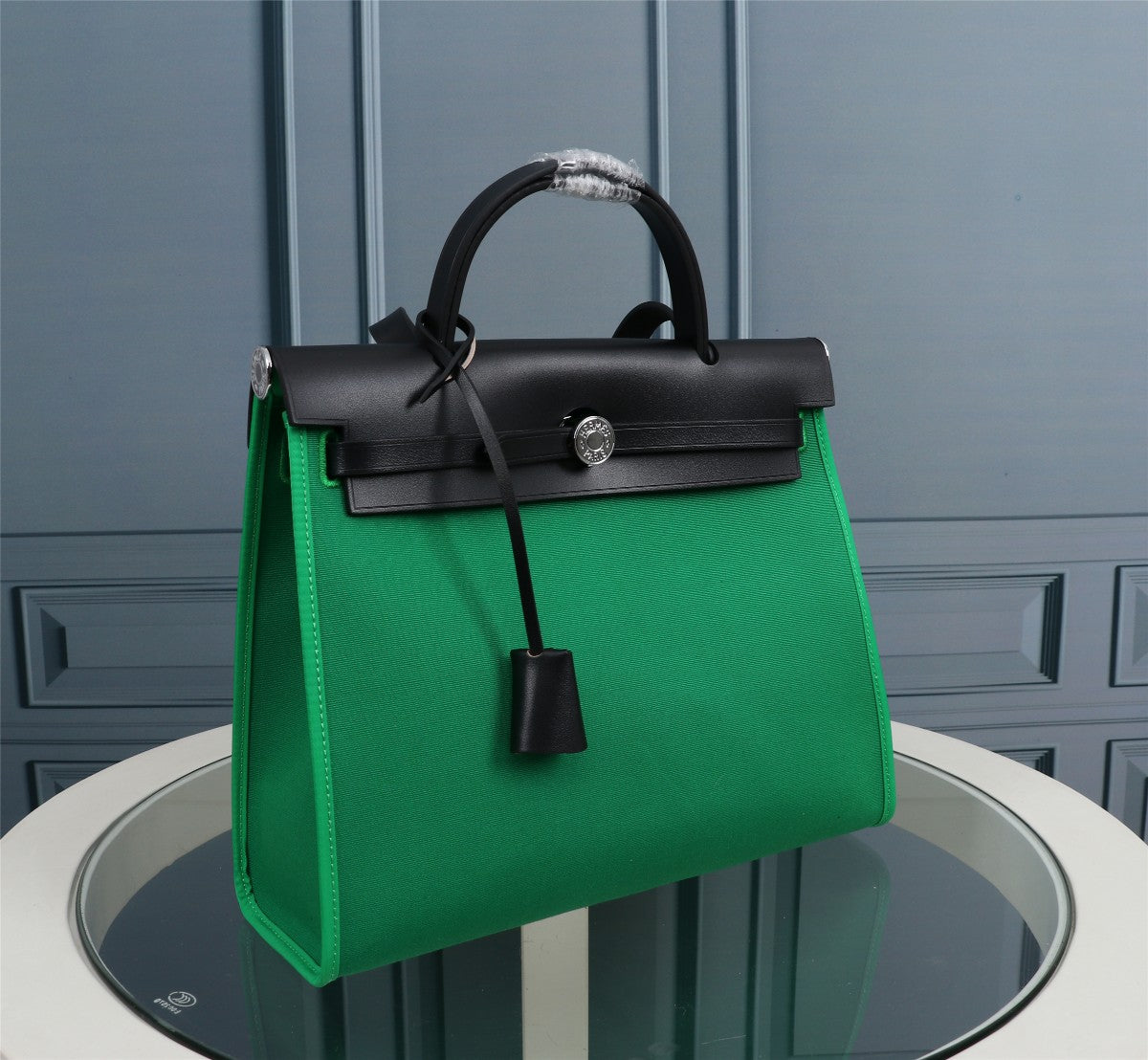 HM HERBAG ZIP 31 LONA VERDE MAR Y NEGRO