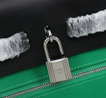 HM HERBAG ZIP 31 LONA VERDE MAR Y NEGRO