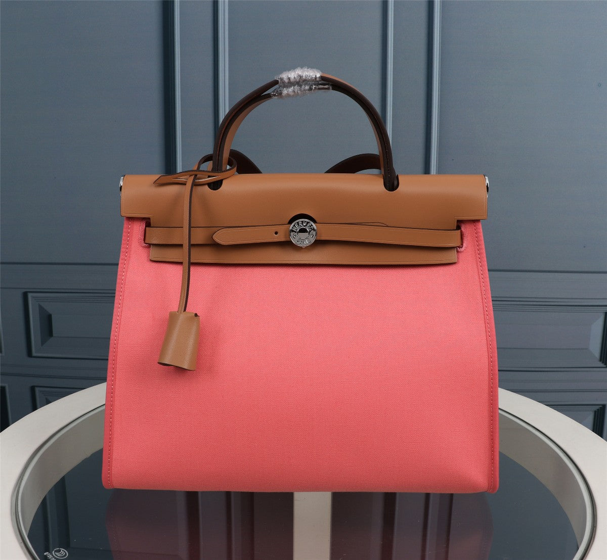 HM HERBAG ZIP 31 LONA CORAL Y COBRE