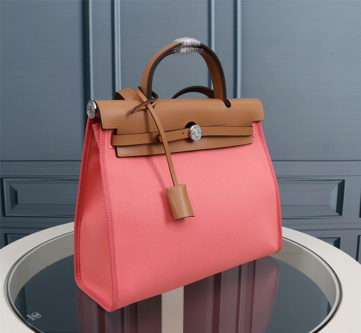 HM HERBAG ZIP 31 LONA CORAL Y COBRE