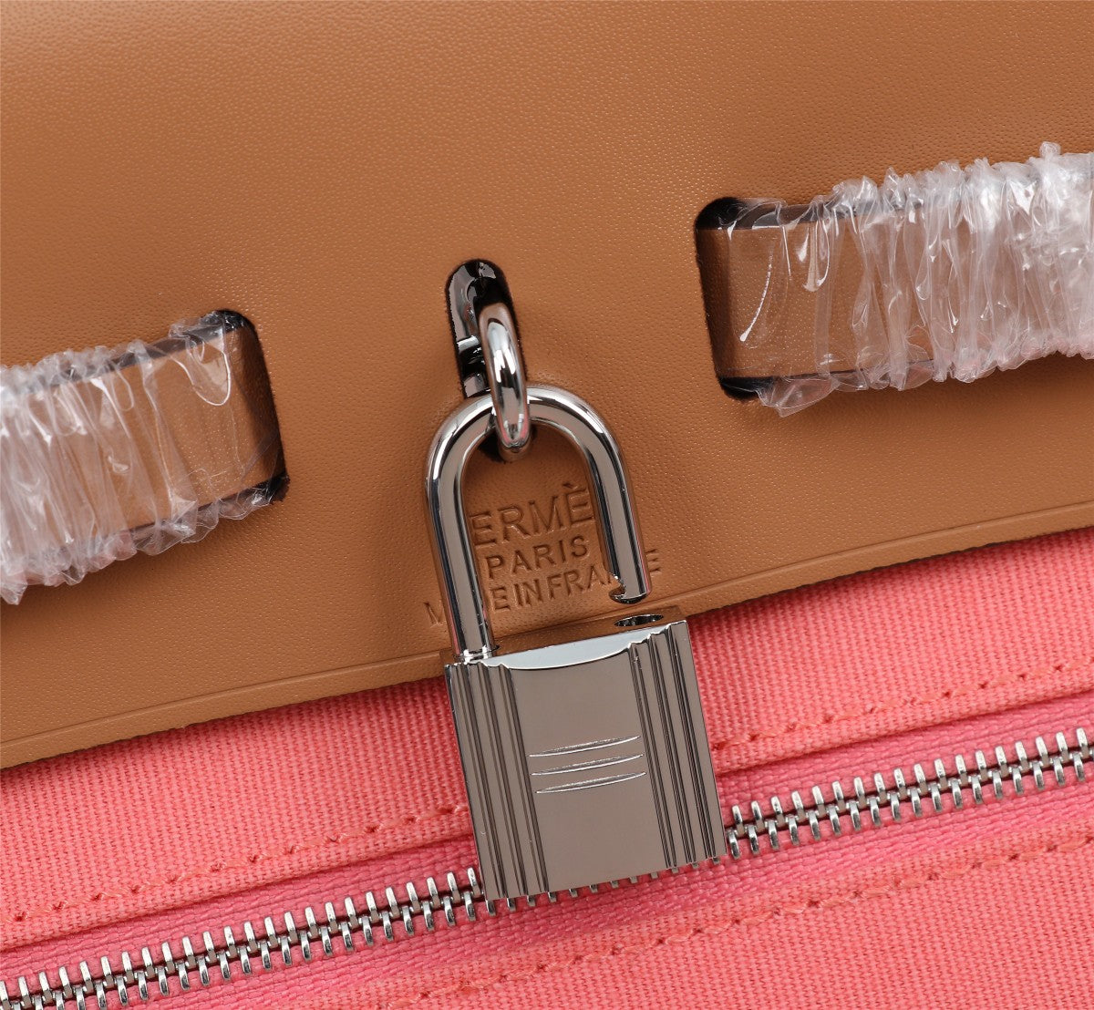 HM HERBAG ZIP 31 LONA CORAL Y COBRE