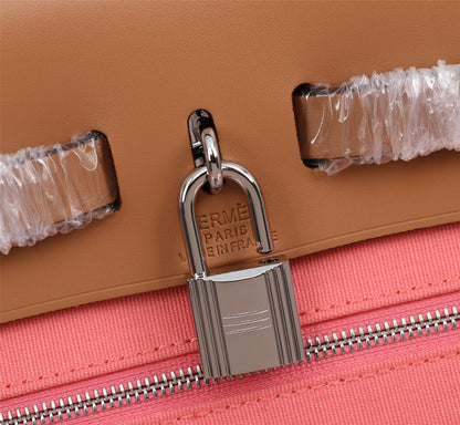 HM HERBAG ZIP 31 LONA CORAL Y COBRE