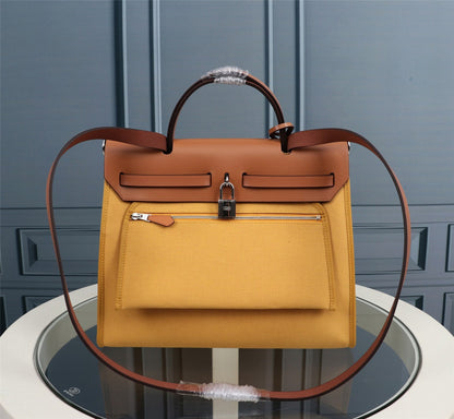 HM HERBAG ZIP 31 LONA DE CÚRCUMA Y COBRE