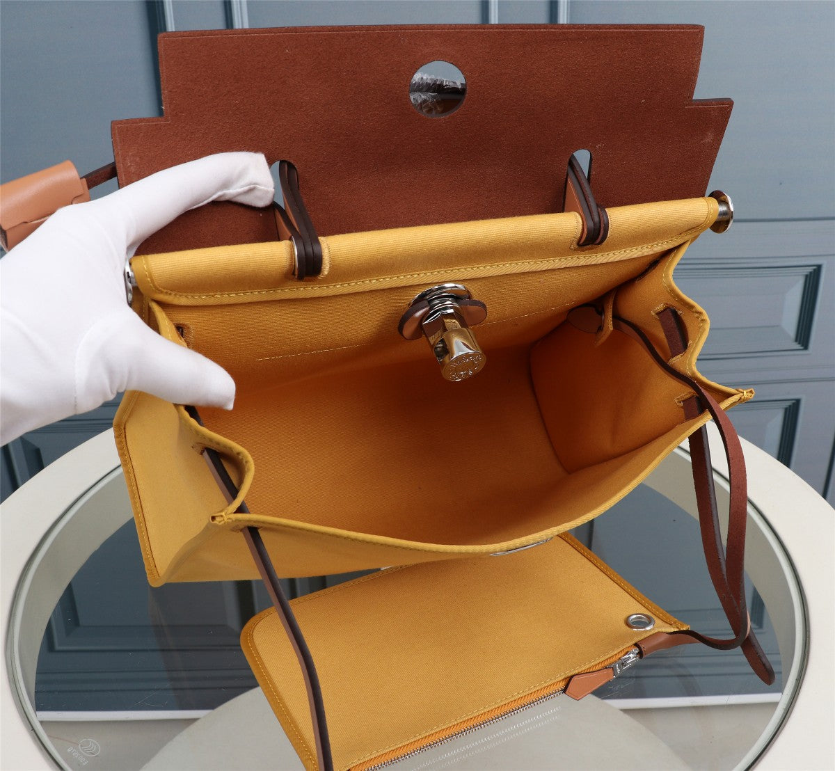 HM HERBAG ZIP 31 LONA DE CÚRCUMA Y COBRE