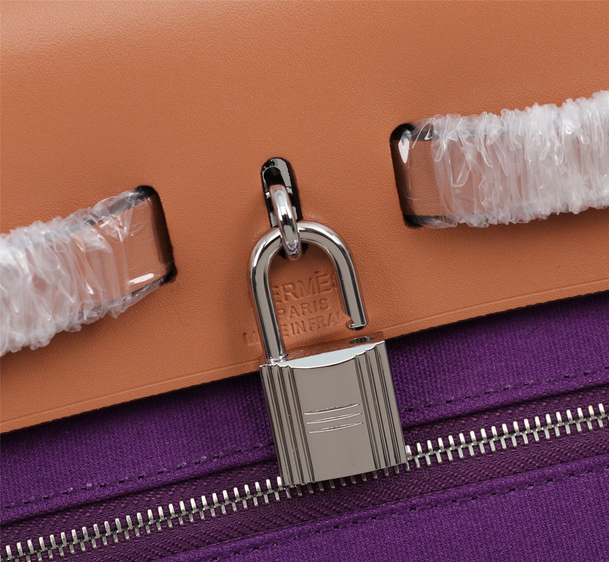 HM HERBAG ZIP 31 LONA VIOLETA Y COBRE
