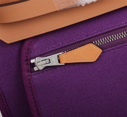 HM HERBAG ZIP 31 LONA VIOLETA Y COBRE