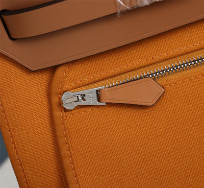 HM HERBAG ZIP 31 LONA ZANAHORIA Y COBRE