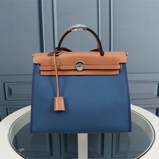 HM HERBAG ZIP 31 LONA EGEO Y COBRE