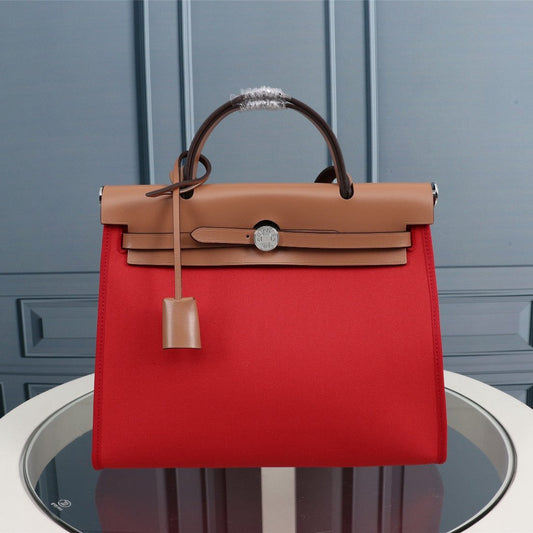 HM HERBAG ZIP 31 LONA ROJA Y SIDRA
