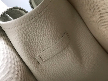 BOLSO HARDY PM 40 EN LONA GOYARDINE BLANCA Y ADORNO DE CUERO TAURILLON