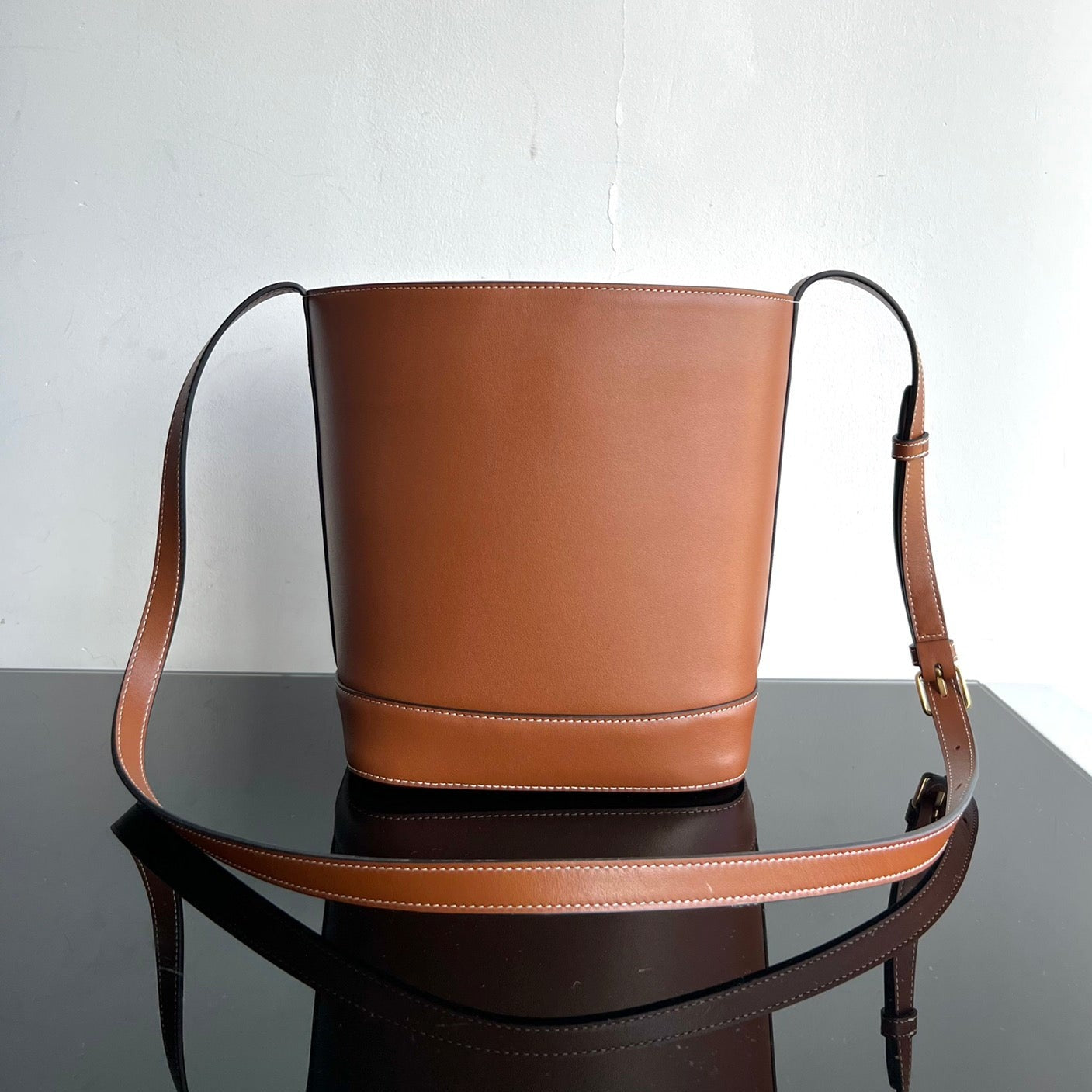 CUBO DE CUIR TRIOMPHE 24 PIEL DE BECERRO MARRÓN JENGIBRE