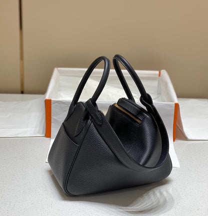 BOLSO HM LINDY 30 NEGRO TAURILLON PIEL CLEMENCE