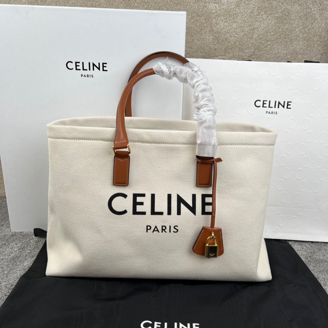 CABAS 44 BOLSO TOTE DE LONA ESTAMPADO BLANCO