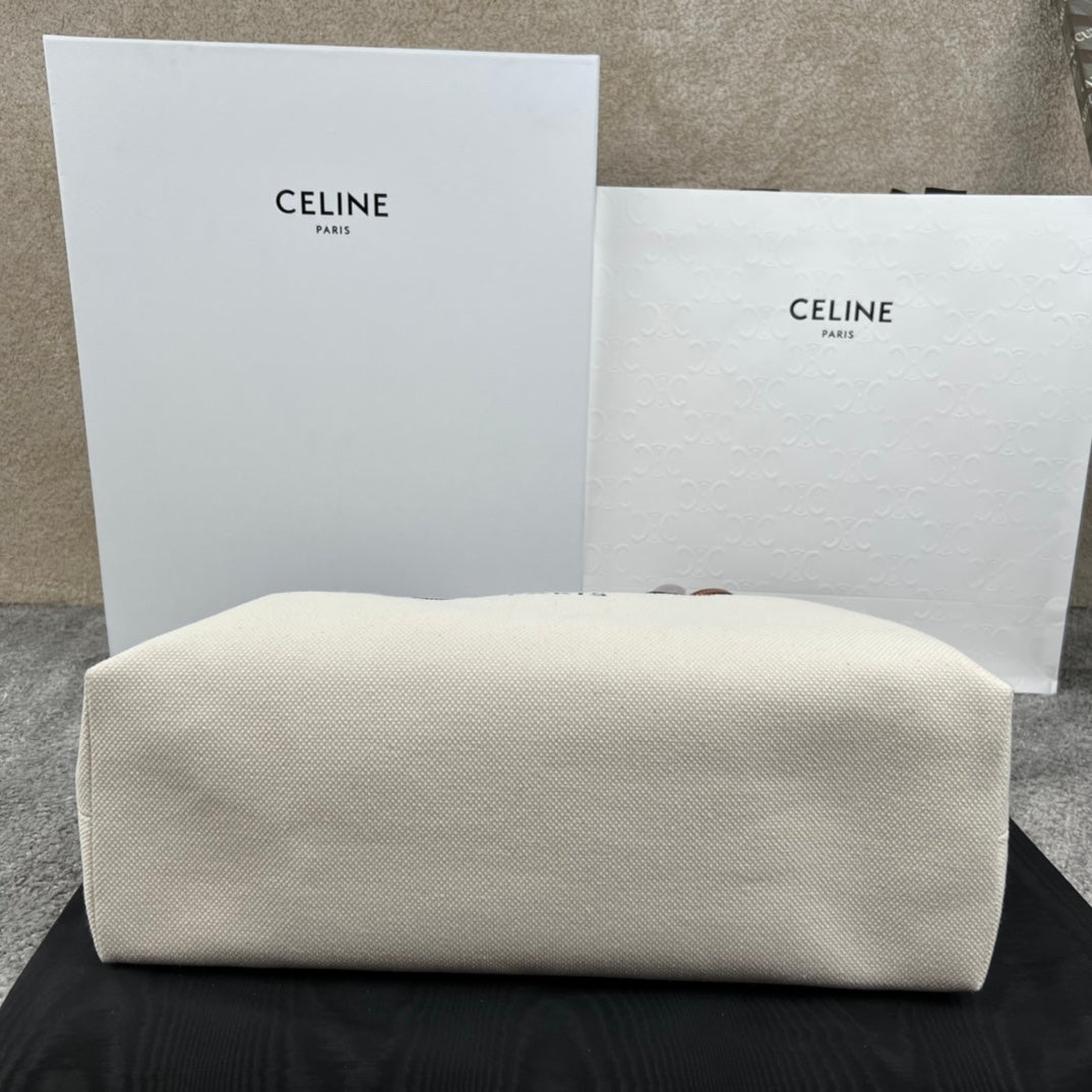 CABAS 44 BOLSO TOTE DE LONA ESTAMPADO BLANCO