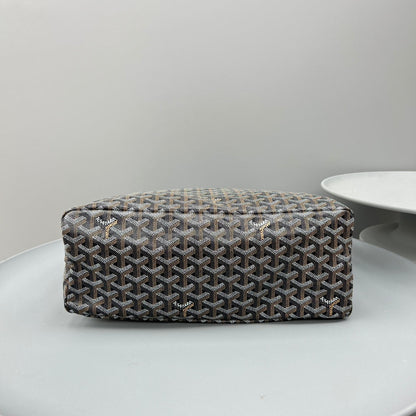 HOBO BOH¨¨ME 34 EN LONA GOYARDINE NEGRA Y PIEL DE BECERRO