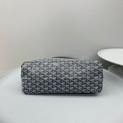 HOBO BOH¨¨ME 34 EN LONA GOYARDINE GRIS Y PIEL DE BECERRO