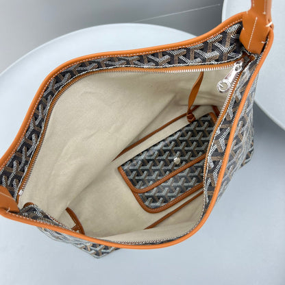 HOBO BOH¨¨ME 34 IN BROWN GOYARDINE CANVAS AND CALFSKIN