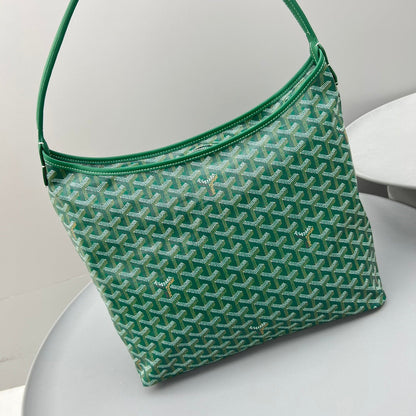 HOBO BOH¨¨ME 34 IN GREEN GOYARDINE CANVAS AND CALFSKIN