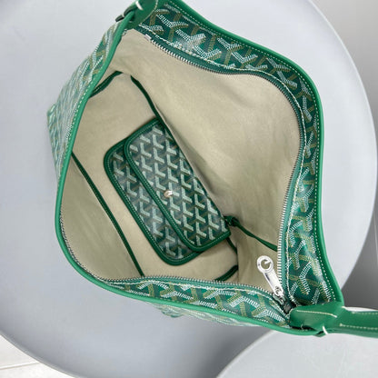 HOBO BOH¨¨ME 34 IN GREEN GOYARDINE CANVAS AND CALFSKIN