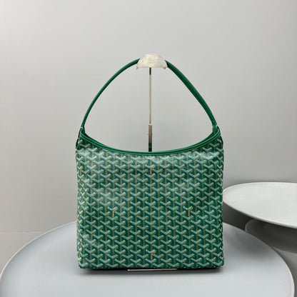HOBO BOH¨¨ME 34 IN GREEN GOYARDINE CANVAS AND CALFSKIN