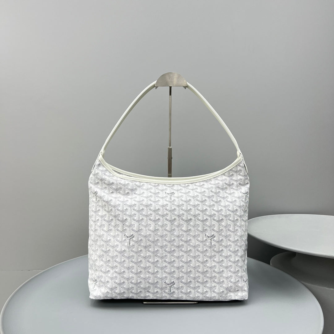 HOBO BOH¨¨ME 34 IN WHITE GOYARDINE CANVAS AND CALFSKIN