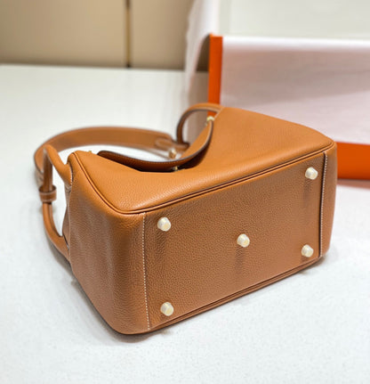 BOLSO HM LINDY 30 PIEL TAURILLON CLEMENCE NARANJA