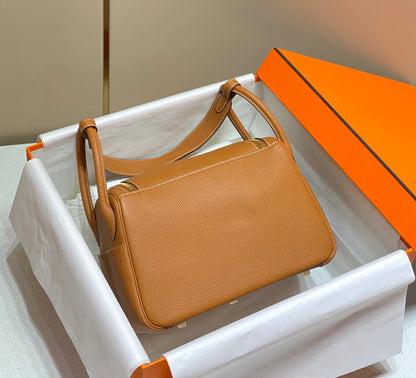 BOLSO HM LINDY 30 PIEL TAURILLON CLEMENCE NARANJA