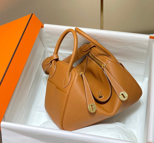 BOLSO HM LINDY 30 PIEL TAURILLON CLEMENCE NARANJA