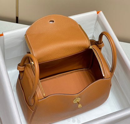 BOLSO HM LINDY 30 PIEL TAURILLON CLEMENCE NARANJA