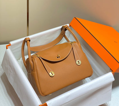 BOLSO HM LINDY 30 PIEL TAURILLON CLEMENCE NARANJA